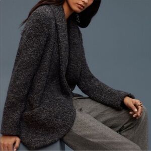 Aritizia Wilfred Chevalier Mohair Alpaca Wool Gray Boucle Jacket 2